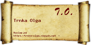 Trnka Olga névjegykártya